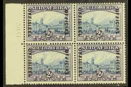 OFFICIAL 1939 2d Blue And Violet (20mm Between Lines Of Overprint), SG O23, Left Marginal BLOCK OF FOUR Very Fine... - Ohne Zuordnung