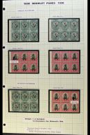 BOOKLET PANES 1930-1 COMPLETE PANES OF SIX - From Rare 1930 2s6d & 1931 3s Rotogravure Booklets. Includes... - Non Classés