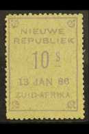 NEW REPUBLIC 1886-87 10s Violet On Blue Granite Paper Without Arms, SG 42, Dated 13th JAN 1886. Very Fine Mint... - Ohne Zuordnung