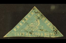 CAPE OF GOOD HOPE 1861 4d Pale Milky Blue Woodblock, SG 14, With Clear Margins All Round, Neat Part Triangular... - Sin Clasificación