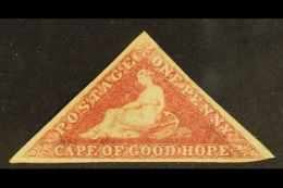 CAPE OF GOOD HOPE 1d Deep Rose Red On White Paper, SG 5b, Fine And Fresh Mint, Large Part Og With Clear To Large... - Sin Clasificación