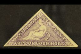 CAPE OF GOOD HOPE 1863-64 6d Bright Mauve, SG 20, Very Fine Mint With Part OG & 3 Large Margins. Fresh &... - Non Classés