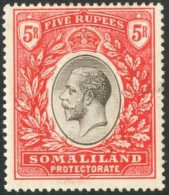 1912-19 5r Black And Scarlet, SG 72, Fine Mint. For More Images, Please Visit... - Somaliland (Protectorat ...-1959)