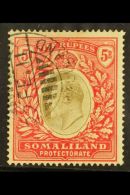 1904 5r Grey-black & Red, SG 44, Fine Cds Used. For More Images, Please Visit... - Somalilandia (Protectorado ...-1959)