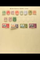 1908-1935 FINE MINT COLLECTION ON "NEW IMPERIAL" LEAVES All Different. With 1908-11 Set To 2½d; 1913 1d... - Islas Salomón (...-1978)