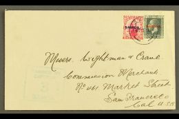 1919 Plain Cover To USA, Sent 2½d Rate, Franked 1d & KGV 1½d Slate, SG 116, 135, Apia 12.05.19... - Samoa (Staat)