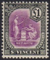 1913-17 £1 Mauve And Black, Wmk Mult Crown CA, SG 120, Never Hinged Mint. Fine & Fresh. For More Images,... - St.Vincent (...-1979)