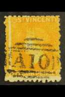 1869 4d Yellow (no Wmk, Perf 11 To 12½), SG 12, Fine Used With "A10" Cancel In Black. For More Images,... - St.Vincent (...-1979)