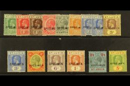 1921 - 31 Geo V Die II Set Complete, Ovptd "Specimen", SG 91s/105s, Fine And Fresh Mint Part Og. Scarce Set. (15... - Ste Lucie (...-1978)