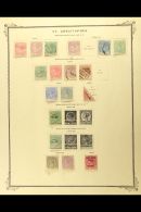 1870-1890 ALL DIFFERENT ORIGINAL COLLECTION On A Printed Album Page. With 1870-82 (CC Perf 12½) 1d Dull... - St.Christopher-Nevis & Anguilla (...-1980)