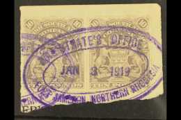 REVENUE STAMPS 1898-1908 £10 Lilac, Barefoot 17, Horiz Pair Fine Used With Violet Oval Cancel. For More... - Other & Unclassified