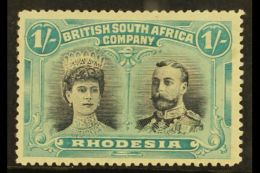 1910-13 1s Grey-black & Deep Blue-green Double Head Perf 14, SG 151, Fine Mint, Very Fresh. For More Images,... - Otros & Sin Clasificación