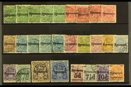 1909-11 "Rhodesia" Opt'd, Chiefly Used Assembly Presented On A Stock Card With Values To £1 & £5... - Other & Unclassified