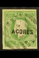 AZORES 1868-70 50r Green Imperf With 4 Large Margins, SG 4, Very Fine Used For More Images, Please Visit... - Sonstige & Ohne Zuordnung