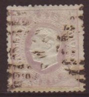 1870-84 240r Pale Dull Lilac Luis Straight Label Unsurfaced Paper Perf 12½, SG 99, Mi 44x B, Used, Repaired... - Autres & Non Classés
