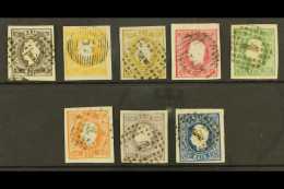 1866-67 King Luis Curved Label Imperf Complete Set, Michel 17/24, SG 35-47, Afinsa 19/26, Fine To Very Fine Used,... - Otros & Sin Clasificación