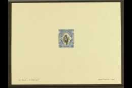 HELIO VAUGIRARD PROOF 1949 Helio-Vaugirard Sample Die Proof Of The 1909-23 12c Black And Deep Blue Palm Cockatoo... - Bornéo Du Nord (...-1963)