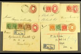 1928-35 STATIONERY ENVELOPES USED 1d Red Used From Agbiam (Eastern TPO On Reverse), Uyo (Registered), Bansara,... - Nigeria (...-1960)