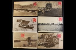 1920 - 1935 STAMPS USED ON PICTURE SIDE OF POST CARDS. A Beautiful Collection Of Nigerian Stamps Tied To The... - Nigeria (...-1960)