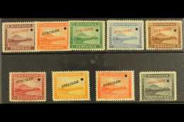 1900 "Mt Momotombo" Issue (Sc 121/33, SG 137/49) - Nine Different Values Overprinted "SPECIMEN" And With Security... - Nicaragua