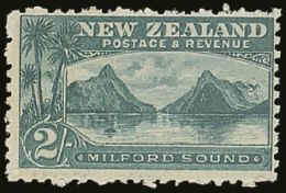 1903 2s Blue Green Milford Sound, On Laid Paper SG 269a, Very Fine Mint.  For More Images, Please Visit... - Otros & Sin Clasificación
