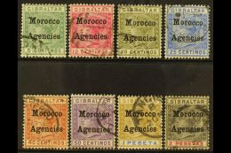 1899 Overprints On Gibraltar (London Printings) Complete Set, SG 9/16, Fine Used, The 5c Is With Broad Top To "M"... - Autres & Non Classés