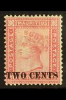 1891 2c On 17c Rose, SG 119, Fine Mint For More Images, Please Visit... - Mauricio (...-1967)