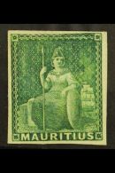 1858 (4d) Green, SG 27, Superb Mint No Gum. Lovely Stamp With Large Margins All Round And Fresh Colour. For More... - Maurice (...-1967)