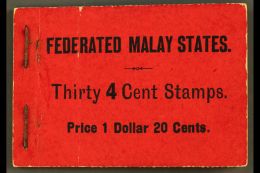 FMS BOOKLET 1927-30 $1.20 Black On Red Booklet (stapled At Left) Containing Thirty 4c Stamps, SG SB13, An Example... - Sonstige & Ohne Zuordnung