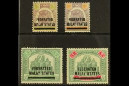 FEDERATED STATES 1900 5c To $2 Complete Overprints On Stamps Of Perak, SG 9/12, Very Fine Mint. (4 Stamps) For... - Sonstige & Ohne Zuordnung