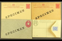 POSTAL STATIONERY "SPECIMEN" EXAMPLES. A Range Of "SPECIMEN" Overprints With Postcards 1907 6c + 6c, 1912 6c + 6c;... - Vide