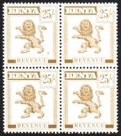 KENYA - REVENUES 1963 25s Brown "Lion",  Barefoot 29, Superb NHM Block Of Four. For More Images, Please Visit... - Vide