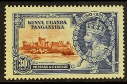 1935 30c Brown And Deep Blue Silver Jubilee, Variety "Dash By Turret", SG 125i, Very Fine Mint. Scarce Stamp. For... - Vide