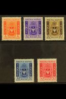 ALBANIA POSTAGE DUES 1940 Complete Set (Sassone 1/5, Michel 35/39, SG D373/77), Very Fine Mint, Fresh. (5 Stamps)... - Otros & Sin Clasificación