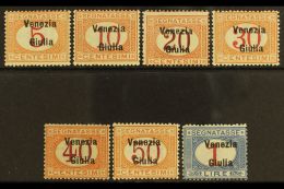 VENEZIA GIULIA POSTAGE DUES 1918 Overprint Set Complete, Sass S4, Very Fine Mint. Cat €1000 (£760) Rare... - Sin Clasificación