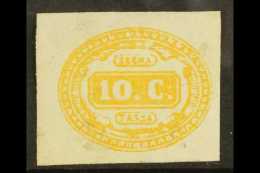 POSTAGE DUES 1863 10c Yellow Postage Due, Sass 1, Superb Mint Original Gum With Large Clear Margins. Raybaudi... - Ohne Zuordnung