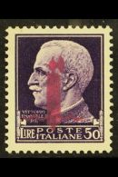 ITALIAN SOCIAL REPUBLIC  (R.S.I.) 1944 50L Violet Overprinted With Fascie OVERPRINT IN LILAC At Firenze, Sassone... - Ohne Zuordnung