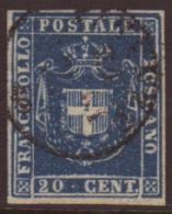 TUSCANY 1860 20c Deep Blue, Sass 20d, Fantastic Stamp With Deep Even Colour, Neat Central Cancel And Even Margins... - Sin Clasificación