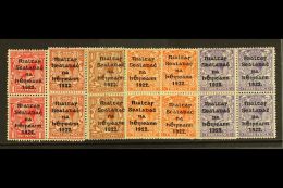 1922 THOM 1d, Both 1½d Shades, Both 2d Dies, And 3d, Between SG 31/36a, In Fine Mint Blocks Of Four. (6)... - Sonstige & Ohne Zuordnung