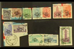 FORCES IN KOREA 1953 Overprints Complete Set, SG K1/12, Superb Cds Used On Pieces Tied By "F.P.O. No 740" Cds's,... - Other & Unclassified