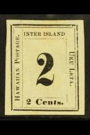 1864 2c Black On Laid Paper, SC 24, Very Fine Mint No Gum. For More Images, Please Visit... - Hawaii