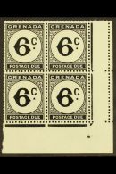 POSTAGE DUE 1952 6c Black Block Of Four With One Stamp Having ST EDWARDS CROWN WATERMARK ERROR, SG D17+17b, Never... - Grenade (...-1974)