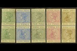1883 ½d, 2½d, 4d, 6d, And 8d Tete-beche Vertical Pairs, SG 30a Plus 32a/35a, Mint, The 2½d... - Granada (...-1974)