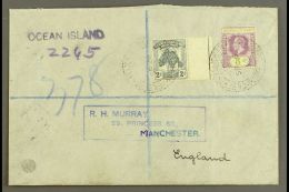 1912 (26 Sep) Registered Cover To England, Bearing 2d Pine & 5d KGV Stamps Tied By "GPO Ocean Island" Cds's,... - Gilbert- Und Ellice-Inseln (...-1979)