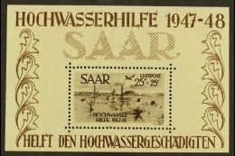 1948 Air 25f + 25f Flood Relief Small Miniature Sheet, Michel Block 2 (SG MS256a, Cat £700), Lightly Hinged... - Andere & Zonder Classificatie