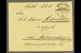 SOUTH WEST AFRICA 1905 (5 Jun) Clean Stampless Feldpost Cover To Germany Showing A Fine "WINDHUK A" Cds Postmark,... - Sonstige & Ohne Zuordnung