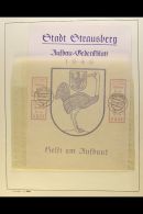 SOVIET - STRAUSBERG LOCAL AND UNOFFICIAL ISSUES 1945-46 Chiefly Mint Collection On Album Pages. With 1946 (Jan 30)... - Other & Unclassified