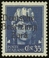 OCCUPATION OF ZARA 1943 35c Blue Overprinted Type II, Sass S7, Superb NHM.  Cat €500. (£425) For More... - Otros & Sin Clasificación