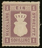 MECKLENBURG-STELITZ 1864 1 S. Grey Violet Mi. 3, Very Fresh Mint.  For More Images, Please Visit... - Autres & Non Classés