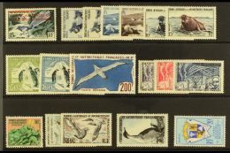 TAAF 1955-1959 VFM/NHM Group On A Stock Card, All Different, Inc 1955 15f Opt NHM, 1956 Set Mostly NHM, 1956-59... - Otros & Sin Clasificación